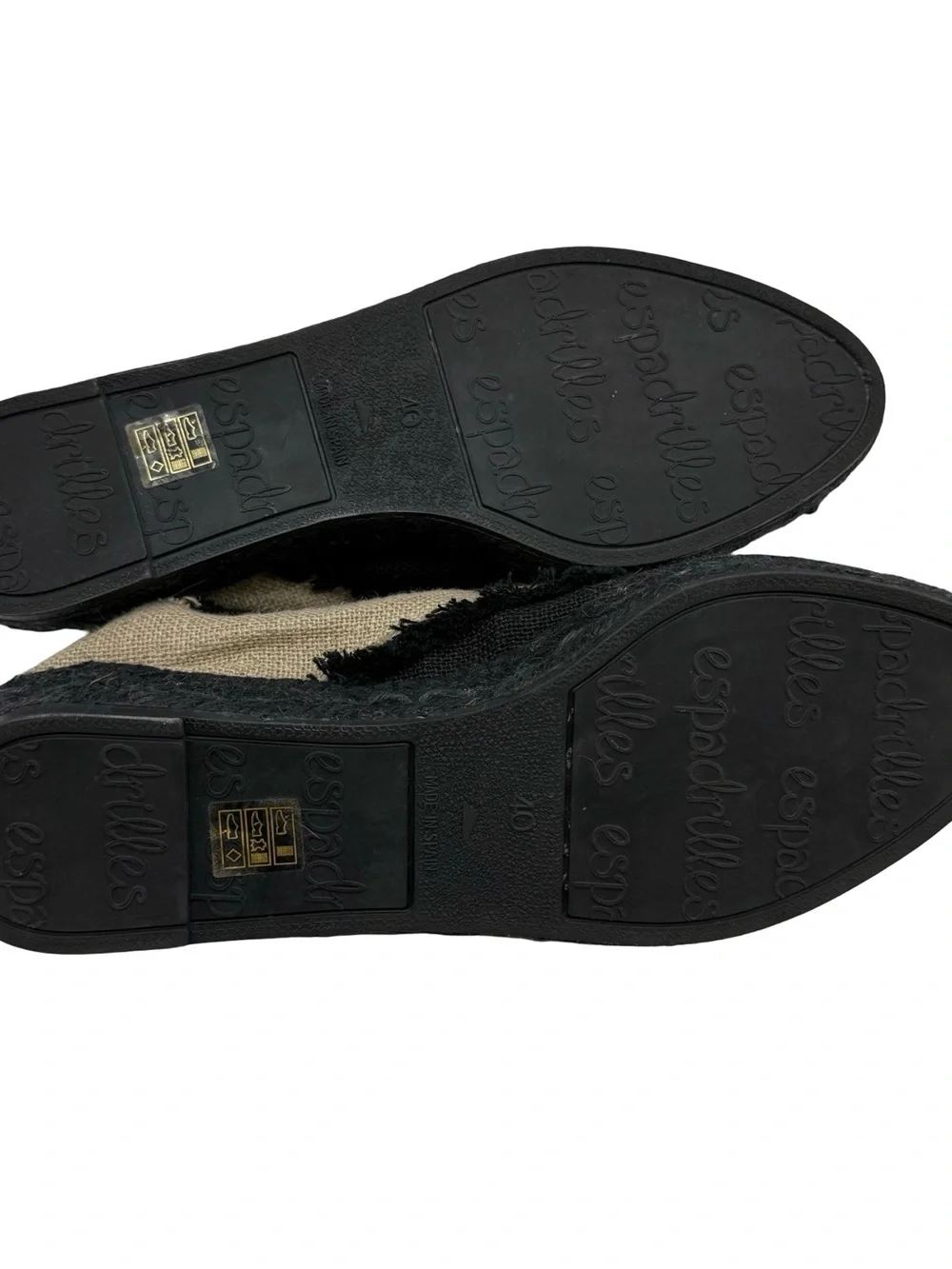 Free People Striped Espadrilles Black Cream Boho Beach Size 40